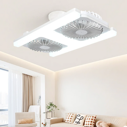 FraîcheurPro™ AirLux 2-en-1 — Ventilateur Plafonnier LED Double Tête