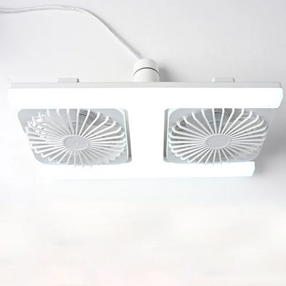 FraîcheurPro™ AirLux 2-en-1 — Ventilateur Plafonnier LED Double Tête