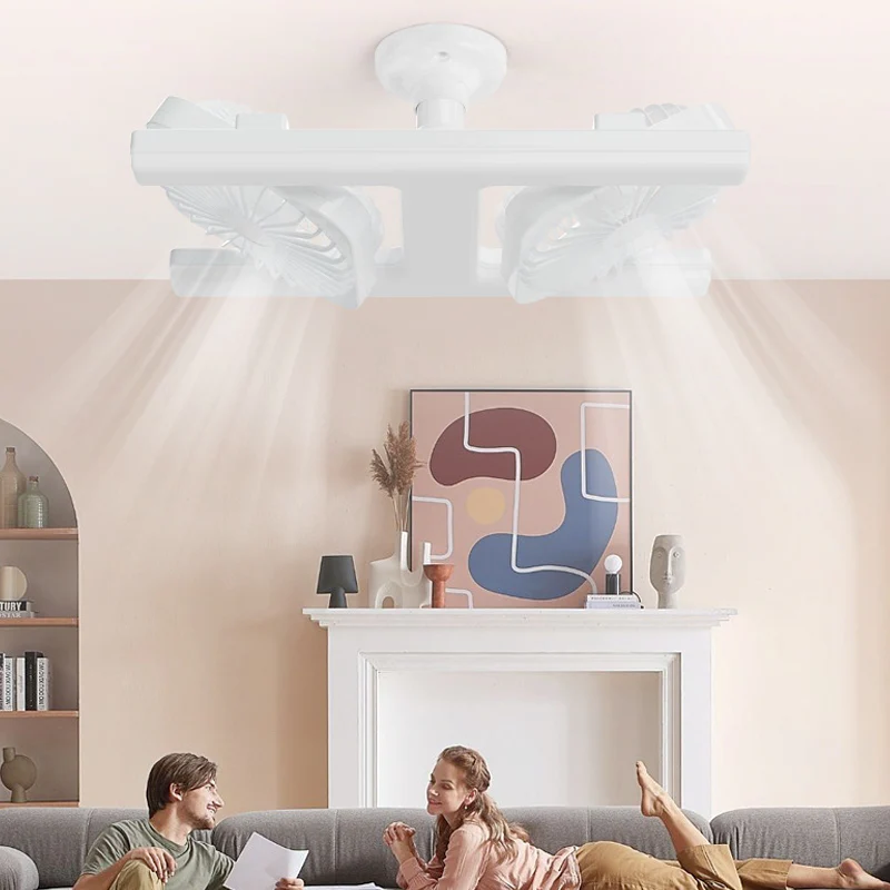 FraîcheurPro™ AirLux 2-en-1 — Ventilateur Plafonnier LED Double Tête