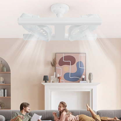 FraîcheurPro™ AirLux 2-en-1 — Ventilateur Plafonnier LED Double Tête