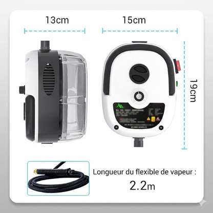 NettoPro Vapeur X — Nettoyeur Vapeur Portatif 2500W | Sans Produits Chimiques