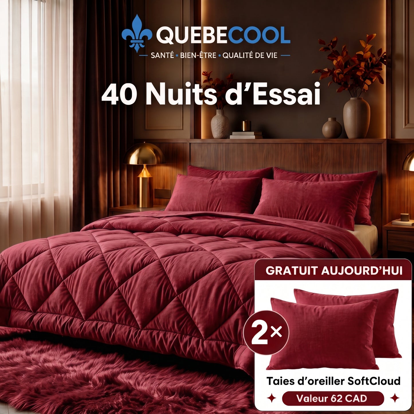 DouxNid™ – Couette Matelassée Ultra-Douce 4 Saisons
