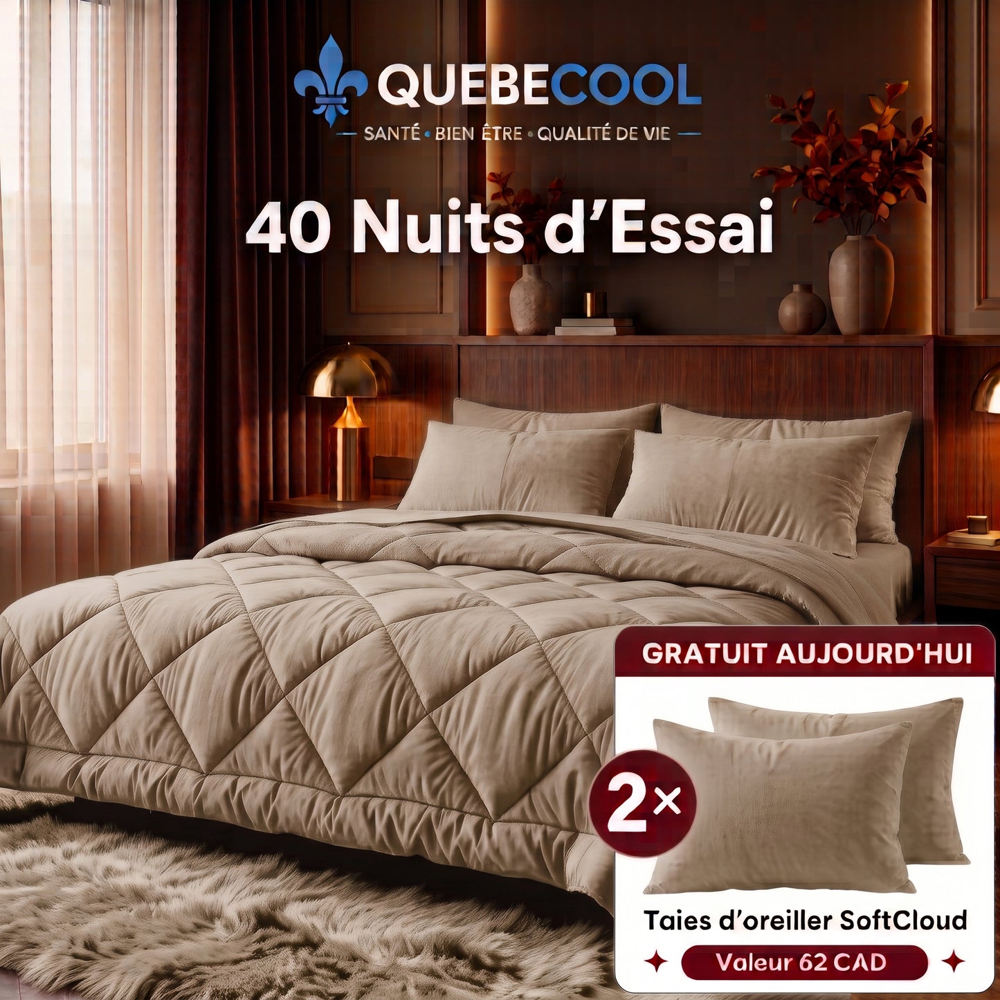 DouxNid™ – Couette Matelassée Ultra-Douce 4 Saisons