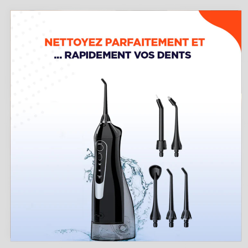 Appareil de nettoyage des dents à jet d'eau 4-en-1