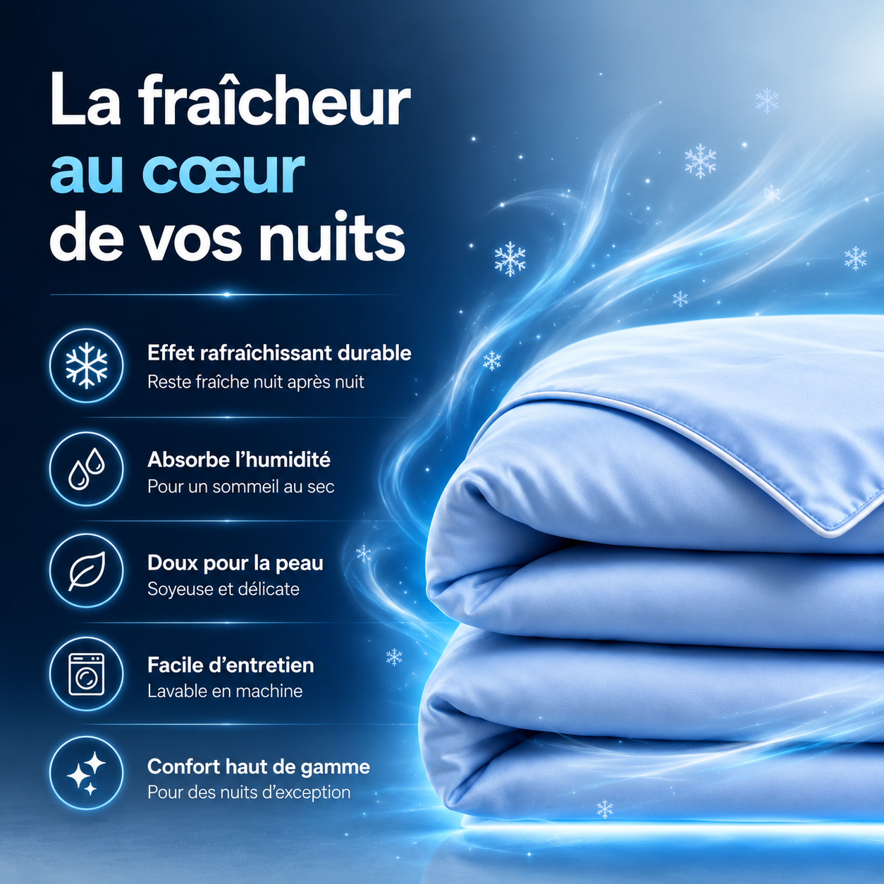 Couette Rafraîchissante NordFrais™ — Fraîcheur & Confort d’Été