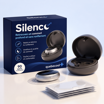 Silenco | Appareil Anti-Ronflement Intelligent TENS | 3 Intensités, Rechargeable