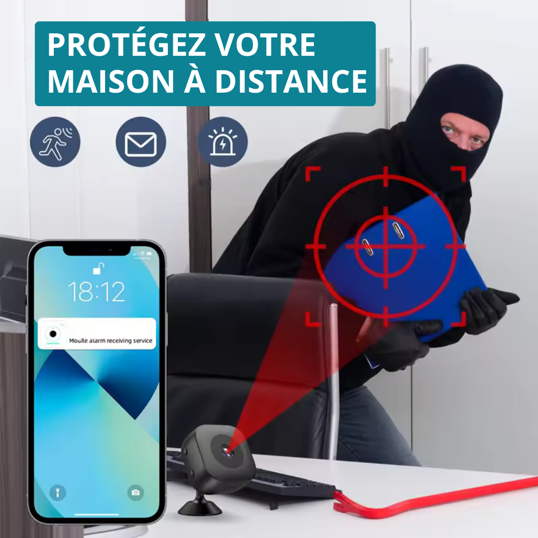 Sécurisez Votre Espace en Toute Simplicité avec Notre Mini Caméra Sans Fil