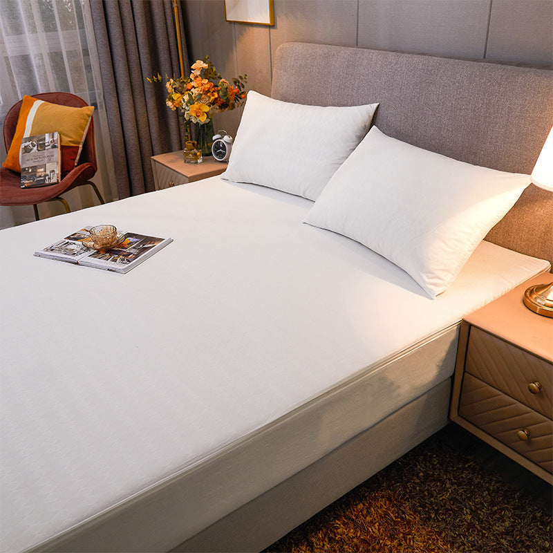Drap Contour Zippé 2-en-1 - Base Fixe + Drap Amovible