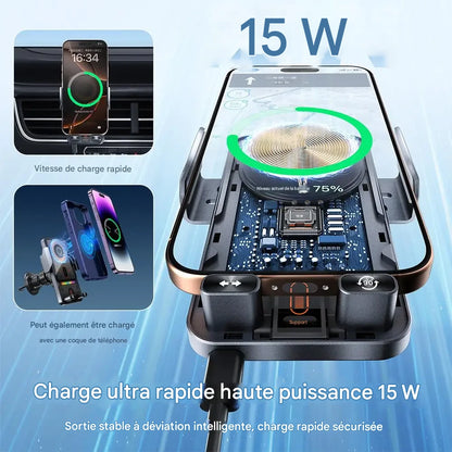 ChargeFlow™ – Support Auto Intelligent à Recharge Sans Fil