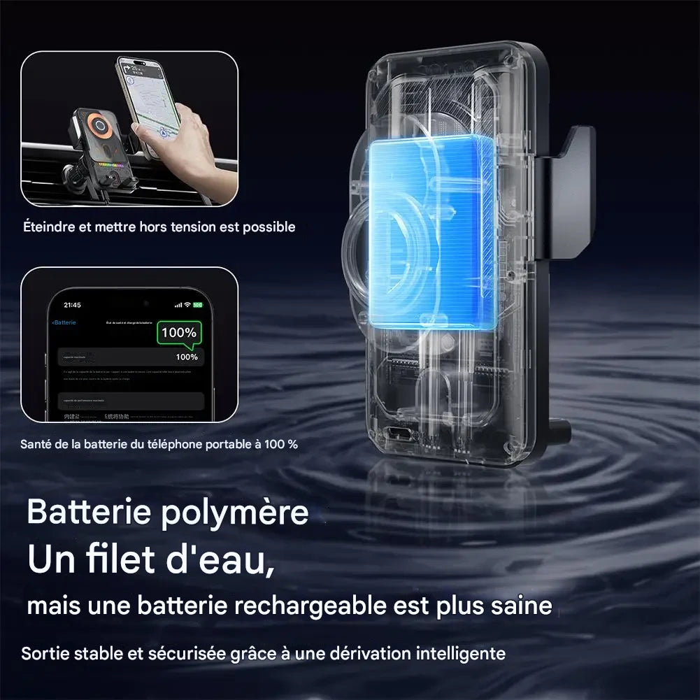 ChargeFlow™ – Support Auto Intelligent à Recharge Sans Fil