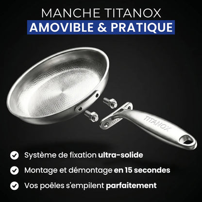 TITANOX™ – Poêle en Titane Pur Sans Revêtement