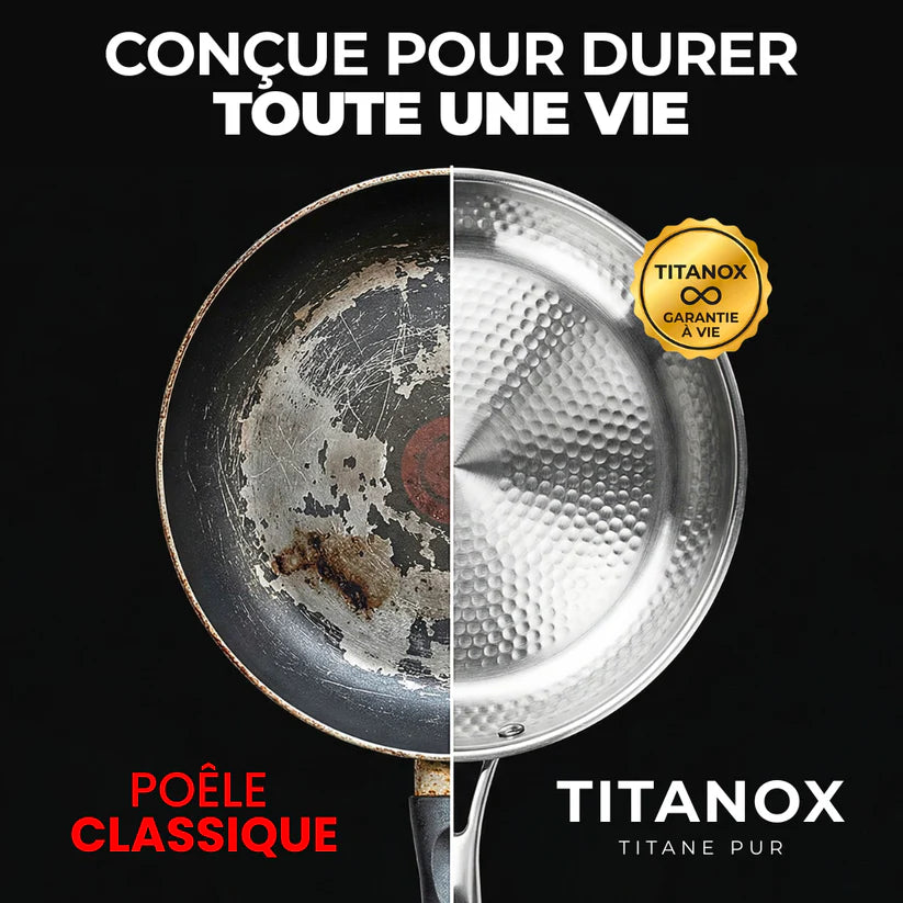 TITANOX™ – Poêle en Titane Pur Sans Revêtement