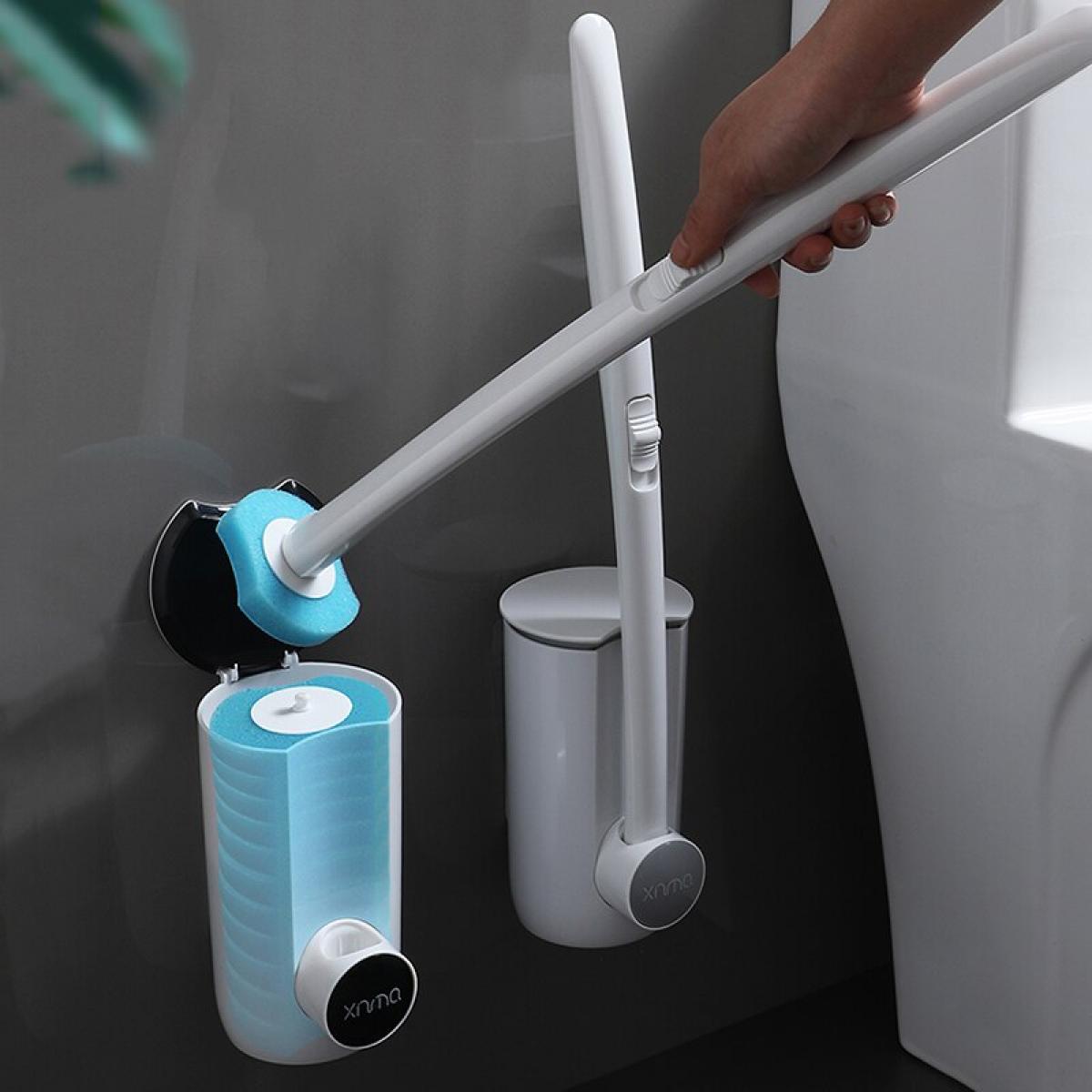 Brosse Wc Jetable Avec Support, Système De Nettoyage Jetable Avec 24 Brosse Wc Jetable Avec Support, Système De Nettoyage Jetable Avec 24