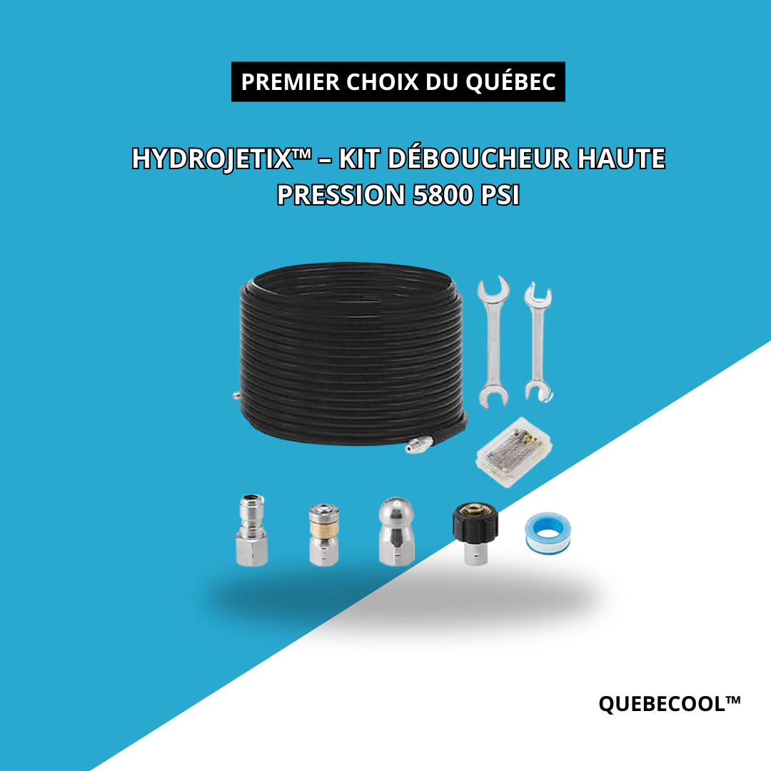 HydroJetix™ – Kit Déboucheur Haute Pression 5800 PSI