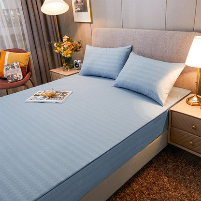 Drap Contour Zippé 2-en-1 - Base Fixe + Drap Amovible