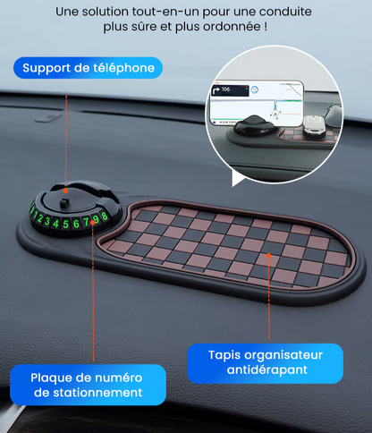 Tapis antidrapant multifonctionnel pour voiture