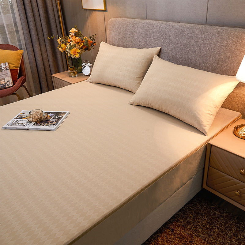 Drap Contour Zippé 2-en-1 - Base Fixe + Drap Amovible