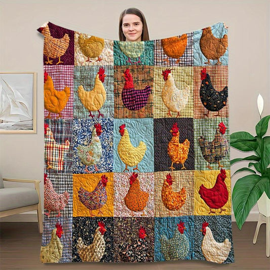 PouleDouce™ – Couverture Cocooning à Imprimé Coloré