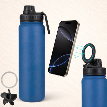 Aimora™ – Bouteille Shaker Magnétique Isotherme 3-en-1