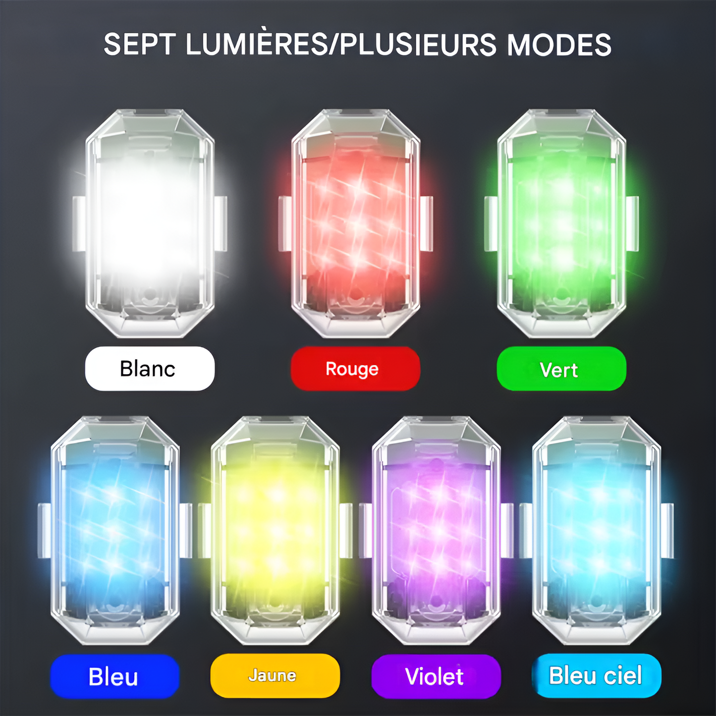 Lumière Stroboscopique LED 7 Modes – Performance et visibilité maximale