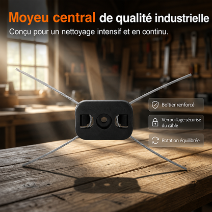 TerraSteel™ – Tête de débroussailleuse à fils d’acier ultra-résistants