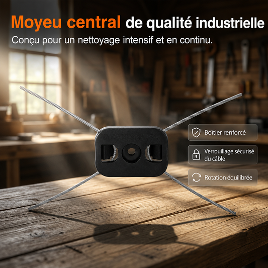 TerraSteel™ – Tête de débroussailleuse à fils d’acier ultra-résistants
