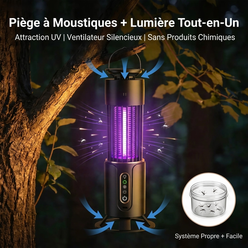 Noxéa™ — Piège à moustiques UV avec aspiration silencieuse