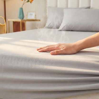 Drap Contour Zippé 2-en-1 - Base Fixe + Drap Amovible