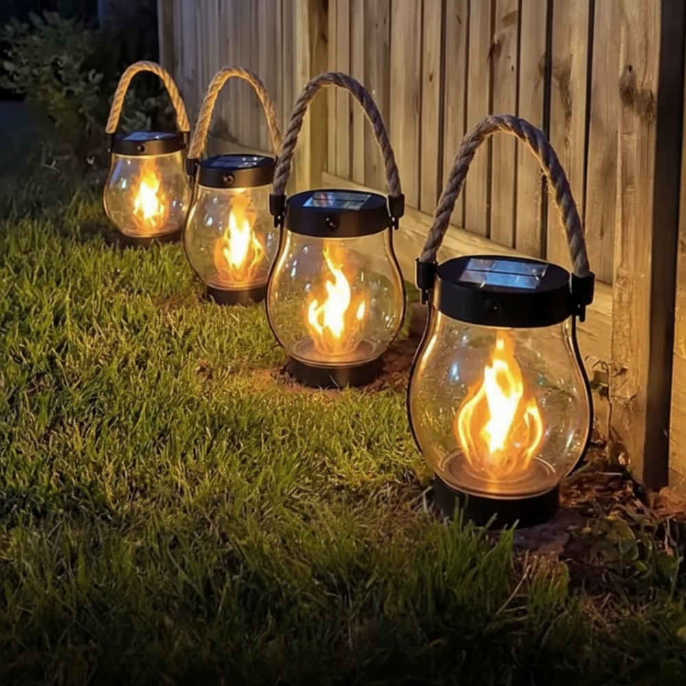 AuréaLume™ – Lanterne Solaire Effet Brasier
