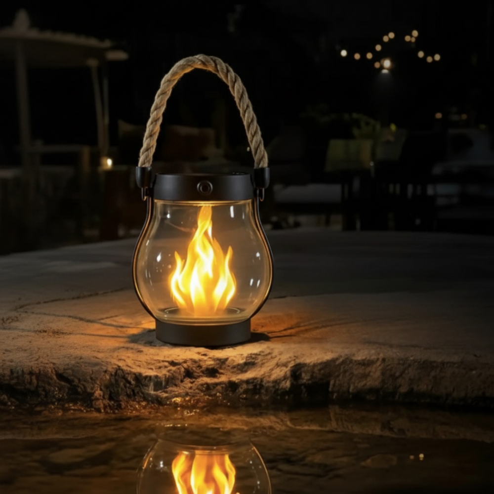 AuréaLume™ – Lanterne Solaire Effet Brasier