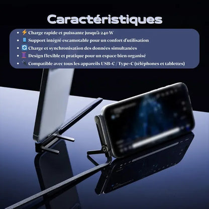 Câble ChargeFlex 240W — Support & Charge Turbo