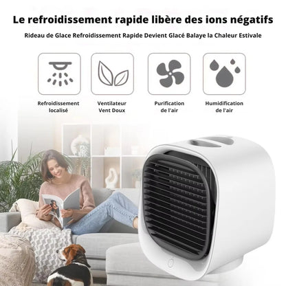 AquaFrais™ – Rafraîchisseur d’air portable 3-en-1