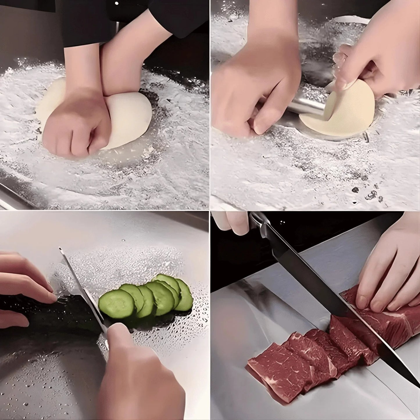 NordikSteel™ – Planche à Découper en Acier Inox Hygiénique
