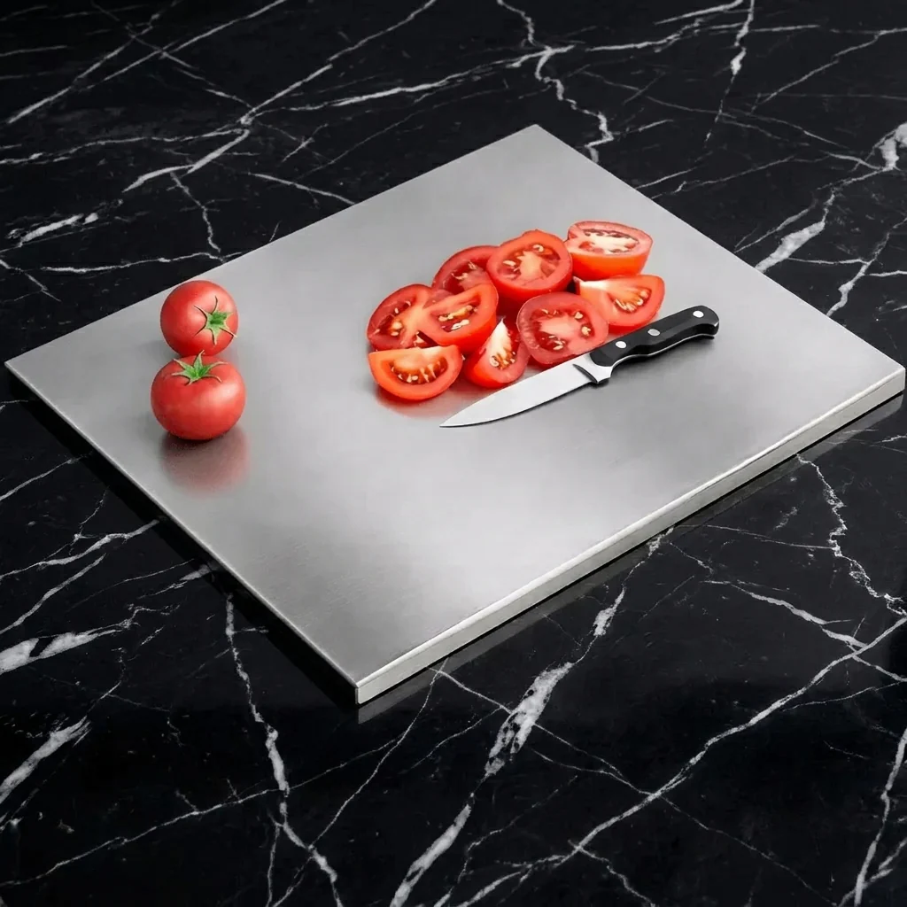 NordikSteel™ – Planche à Découper en Acier Inox Hygiénique