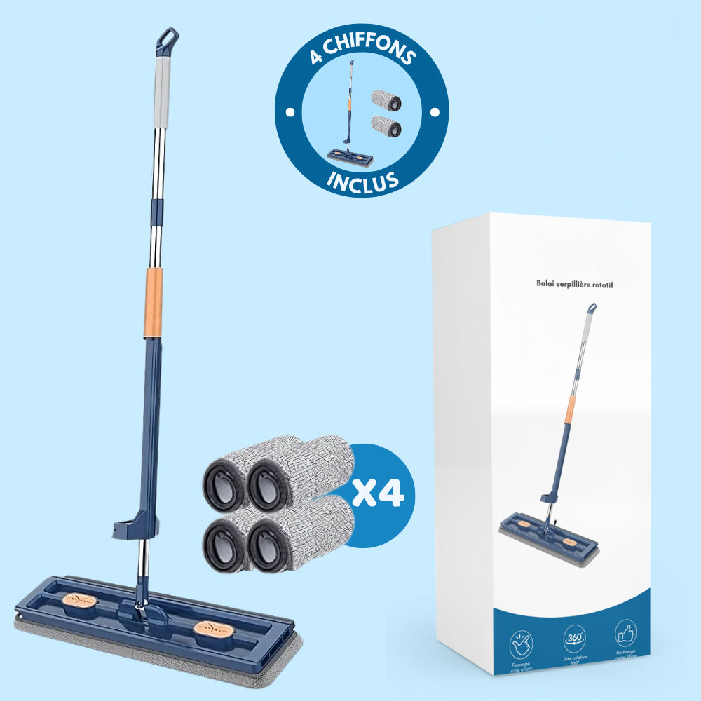 NettoMax Pro 360 — Vadrouille rotative avec seau essoreur mains libres