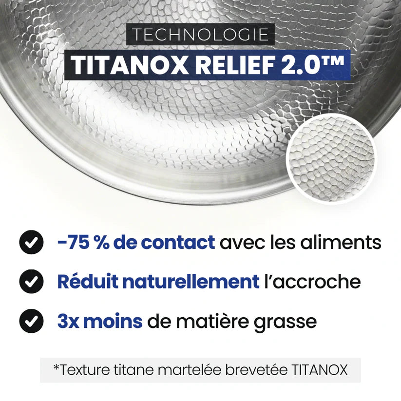 TITANOX™ – Poêle en Titane Pur Sans Revêtement