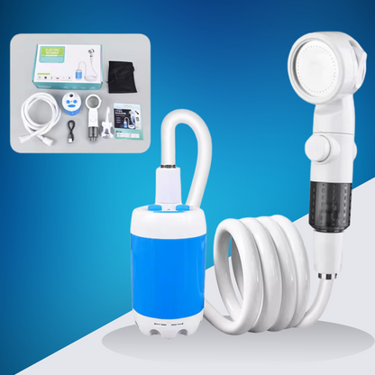 EcoShower™ – Pompe Rechargeable de Douche Compacte