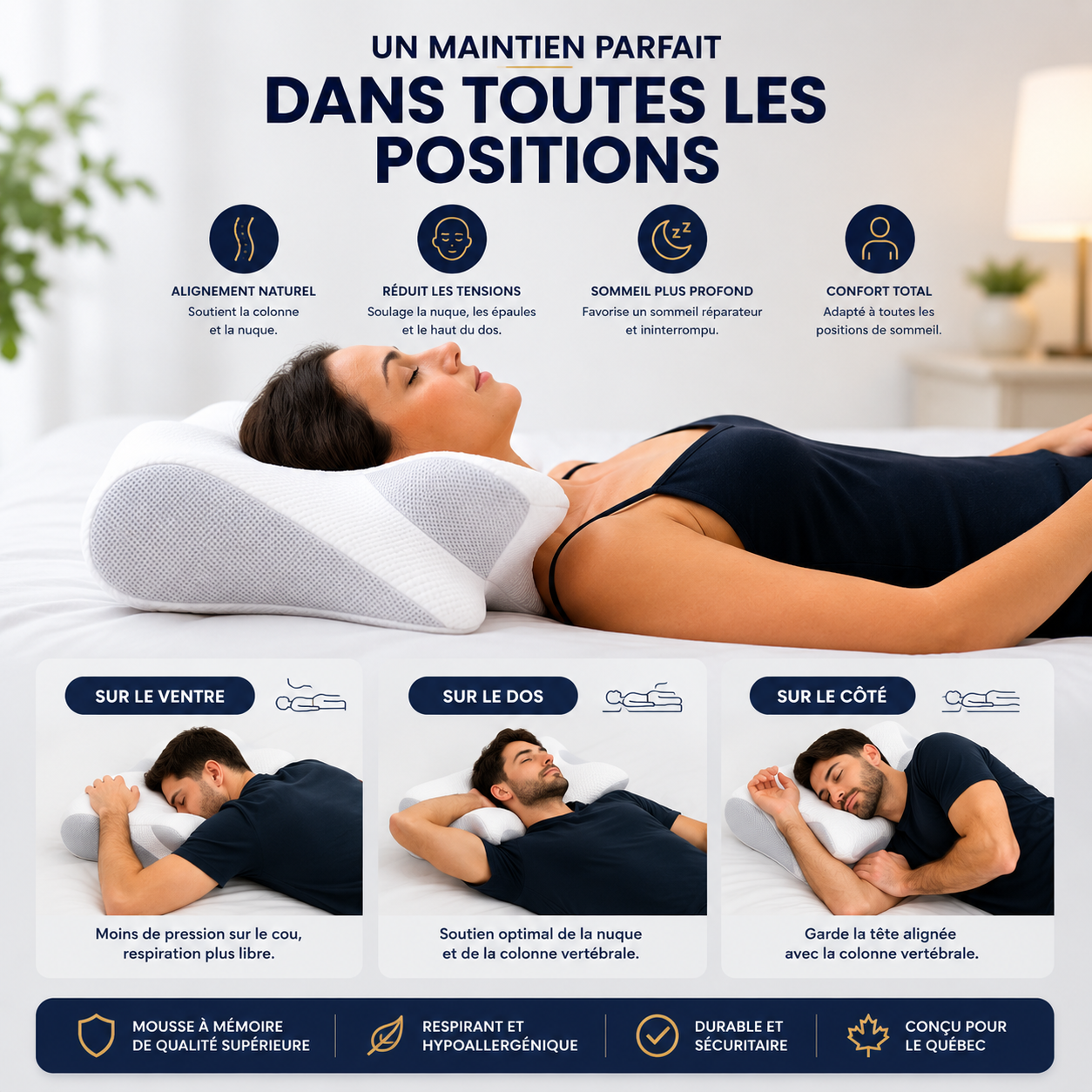 AYOS™ — Oreiller cervical ergonomique