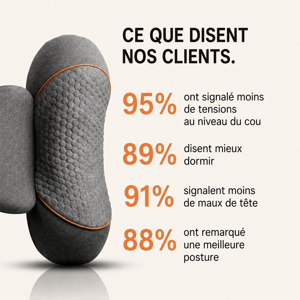 Nuvéria™ — Coussin de relaxation cervicale ergonomique