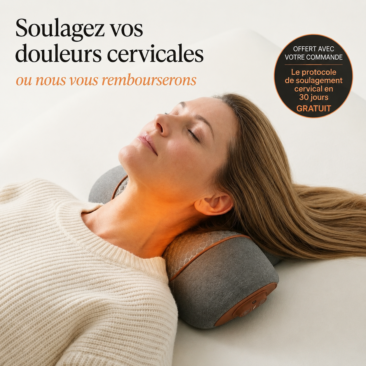 Nuvéria™ — Coussin de relaxation cervicale ergonomique