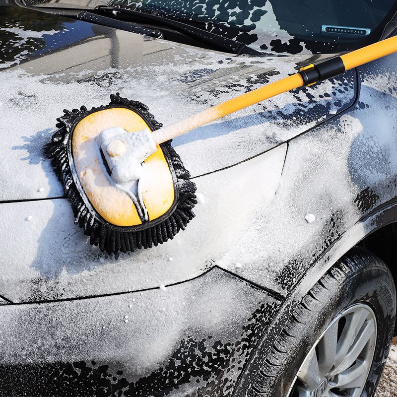Brosse de lavage voiture télescopique - Théo Auto - Le Soin De Votre Auto