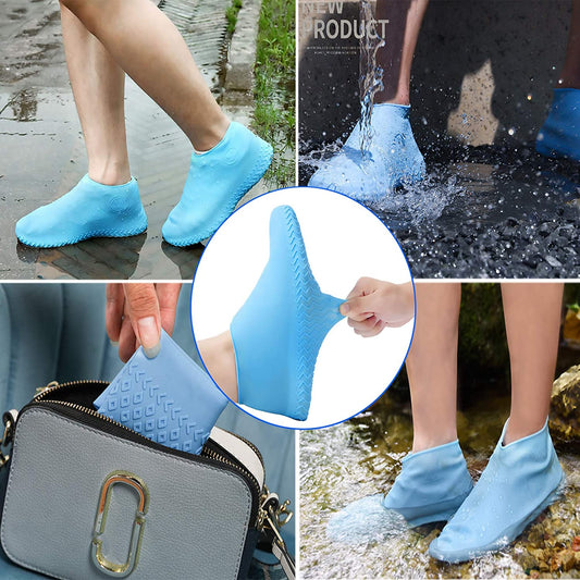 Sur-chaussures unisexes en silicone imperméables